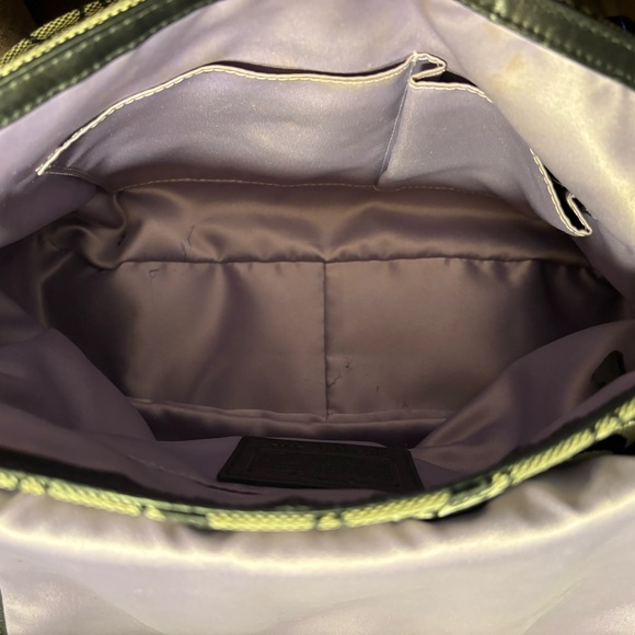 COACH Bleeker 12562 Shoulder Bag Black Patent Leather/Signature Canvas Medium - Picture 10 of 16